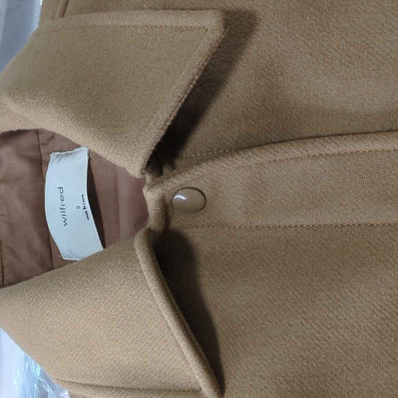 Aritzia Wilfred Front Pocket Belted Rialto Caramel Shirt Jacket ..Size Small - Picture 10 of 10